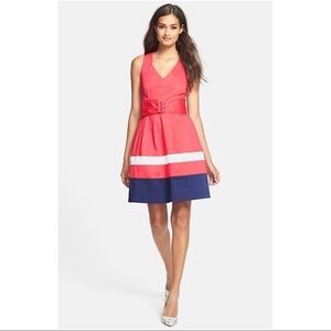 Kate Spade Sawyer Color Block Fit and Flare Dress